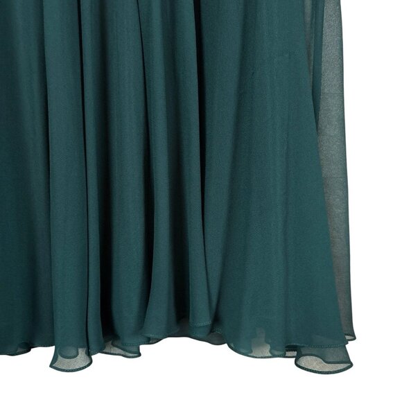 JKara Beaded Sequined Geo Party Cocktail Evening Dress Dark Hunter Green Size 12 - Picture 6 of 8